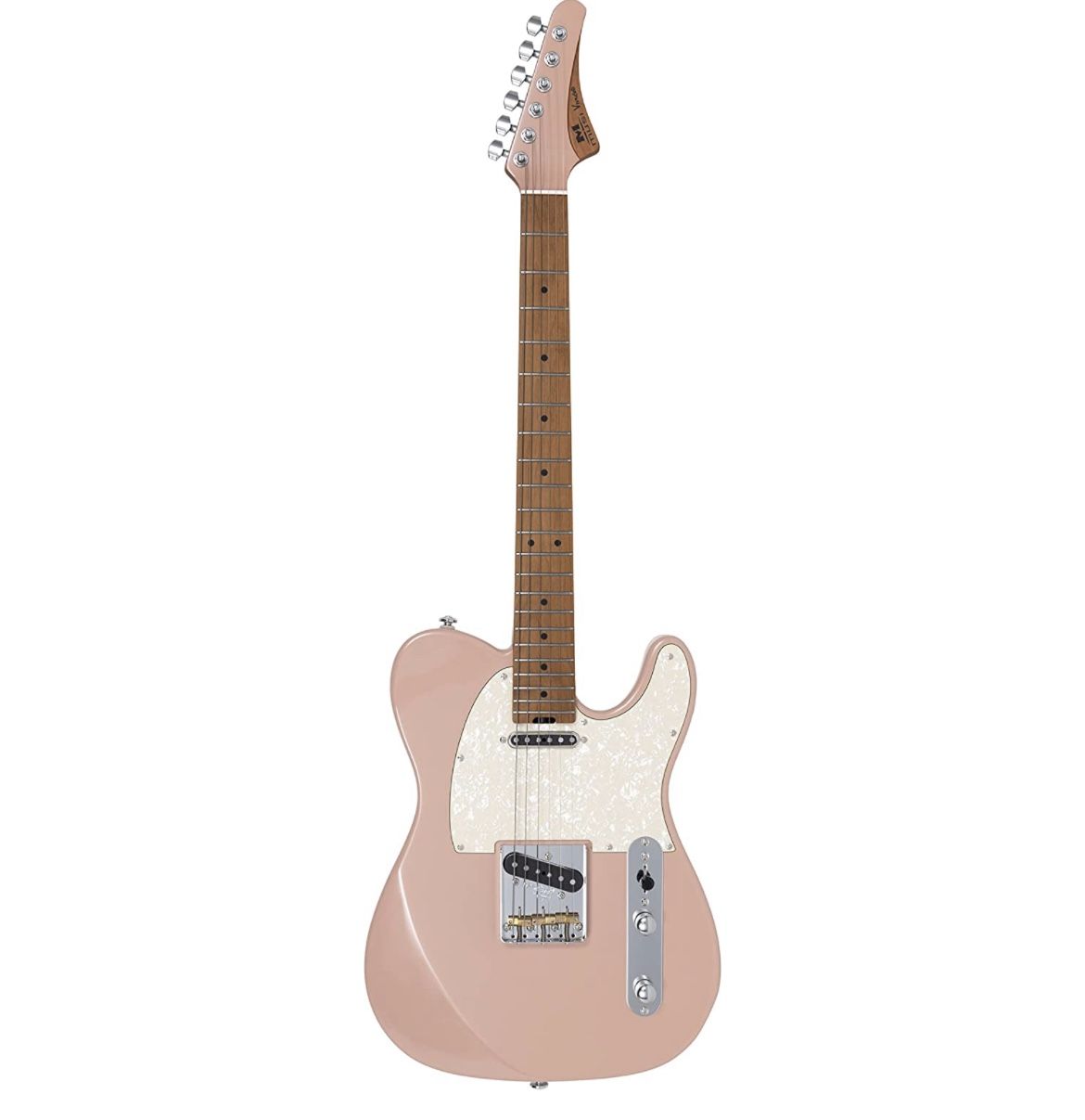 M MUSI Virgo Classic Electric Guitar, Roasted Maple Compound Fingerboard, Locking Tuners, Rounded End Stainless Steel Frets, Slim C Neck, Contoured Bo