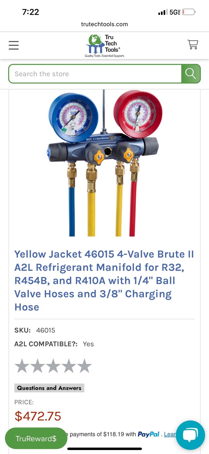 Brute Refrigerant Valve Charging Hose