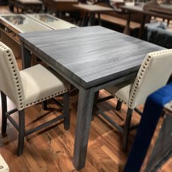 5 Pc Grey Counter Height Dining Set