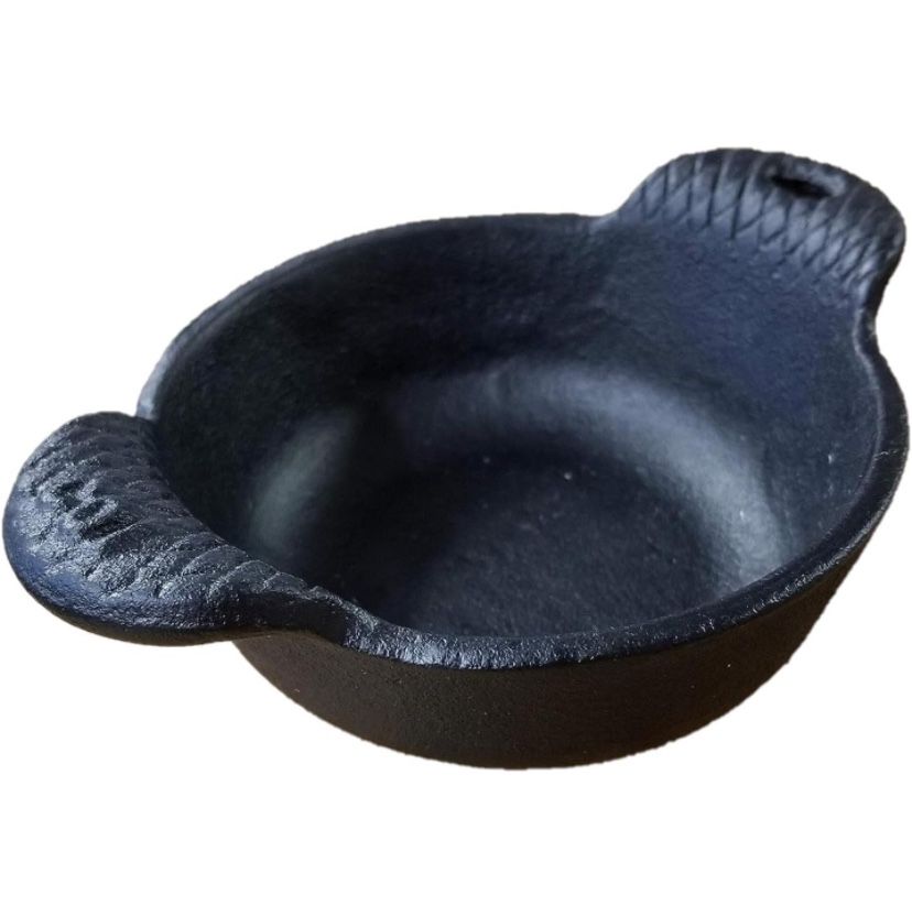 Cast Iron Ramekin Bakeware Bowl Set of 2 by Carver's Olde Iron, 4 1/2" x 1 1/2", 12 Oz Capacity@Kit-264