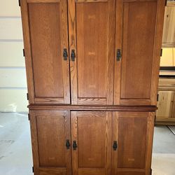 Mission Style Computer Armoire 