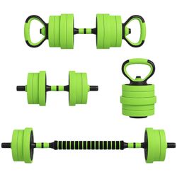 4-in-1 Weight Dumbbell Set, Barbell Kettlebell Push Up Stand