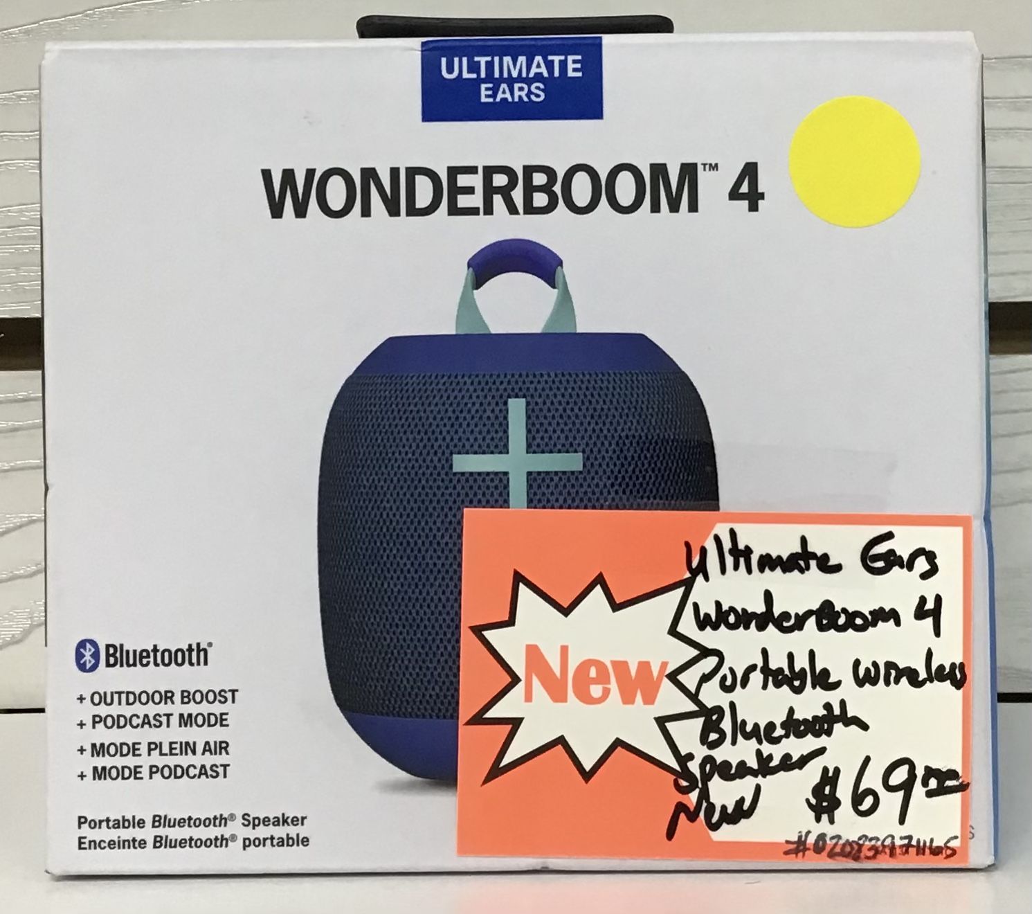 Ultimate Ears WonderBoom 4 Portable Wireless Bluetooth Speaker New