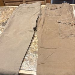 2 Pairs Of Work/ Causal Pants… Men’s 36x39