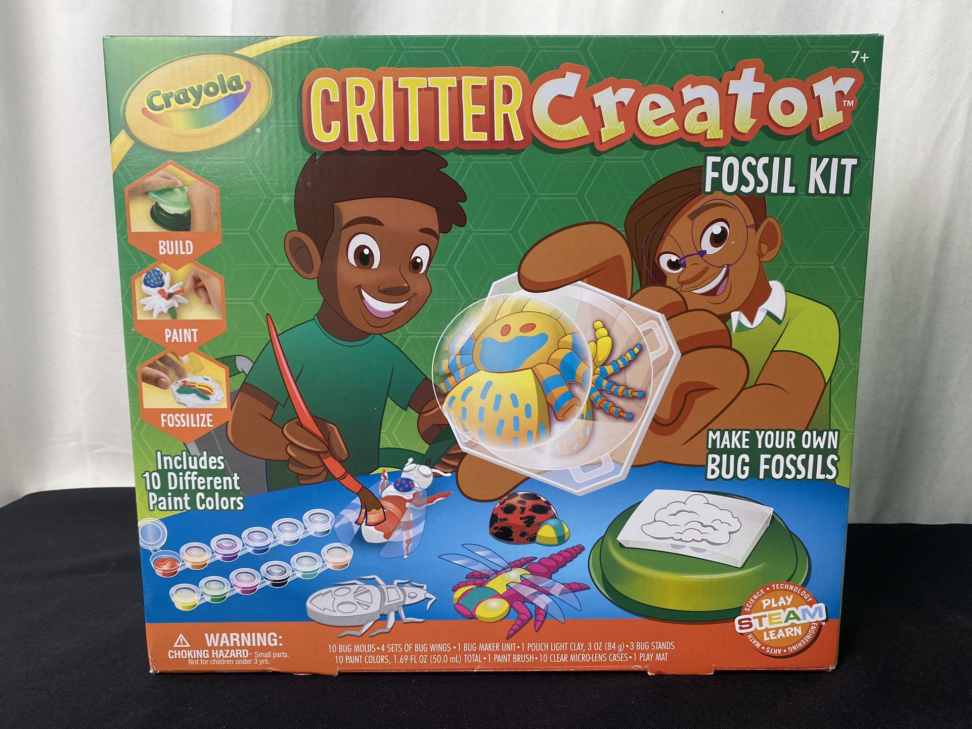 Crayola Critter Creator Fossil Kit Bug Molds Art Projects Paint Colors Brand New Ages 7+ (Retail: $22) School Fun