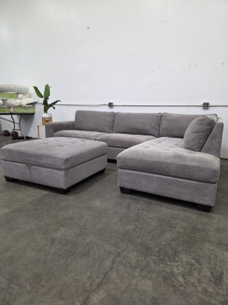 Black Friday Sale‼️ Sectional Couch With Ottoman Storage- Free Delivery‼️
