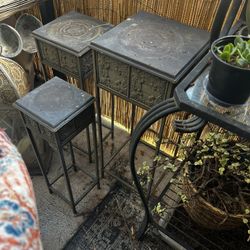 3 Plant Stands Tables 