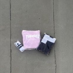 FTP Pink Thrasher Hoodie, Black Ftp Towel, FTP Thrasher Socks