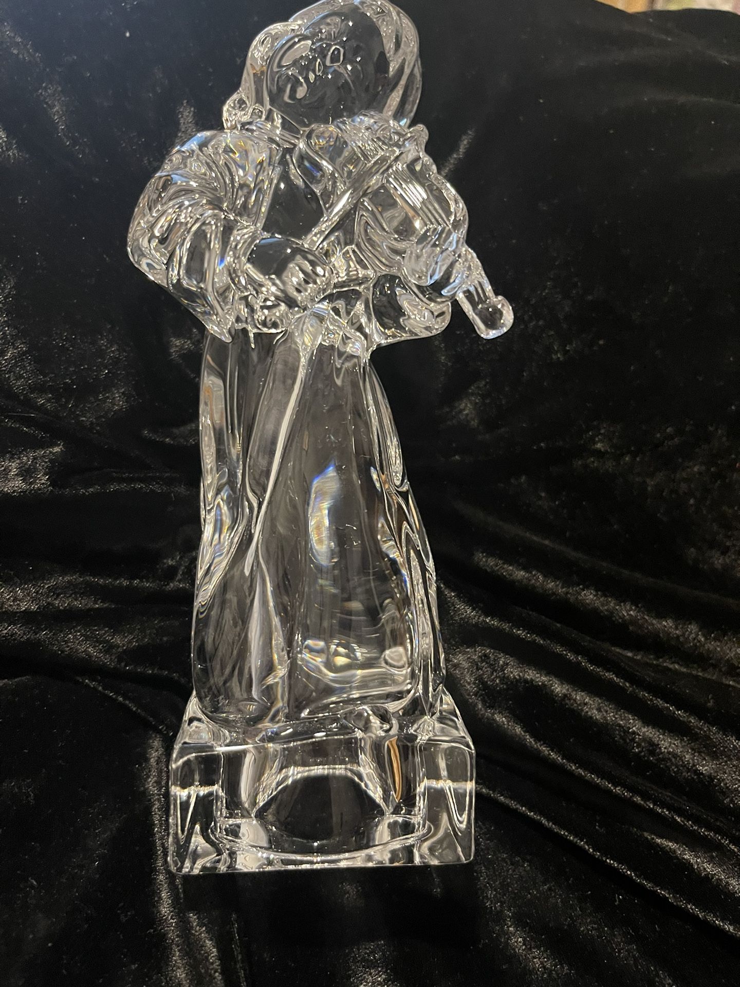 Mikasa Crystal Angel Playing Violin 8” High