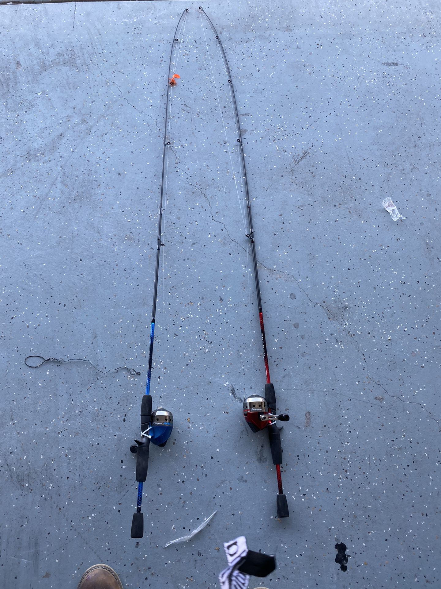 Two (2) Complete Shakespeare Reverb Fishing Poles - Make Offer !