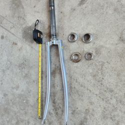 Vintage Chrome Campagnolo Celo Road bike Forks Bearing Cups and Bolts. "Great Condition "