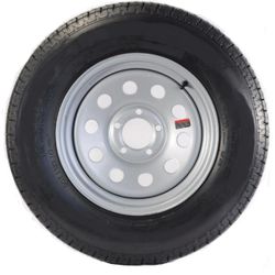 eCustomrim Trailer Tire with Rim ST225/75D15 15 in. Load Range D 5 Lug Silver Modular Wheel