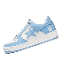 Blue And White Bape Shoes 