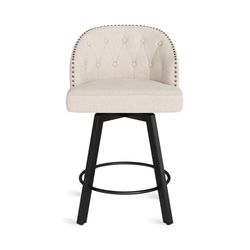Arturo Swivel Counter Stool with Nailhead Trim set of 1 