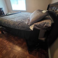 Cal king bed and frame