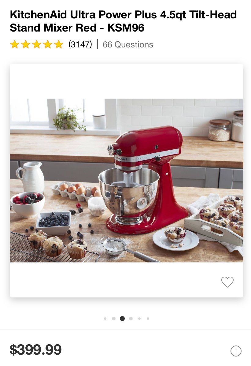 Kitchen Aid Red Mixer 