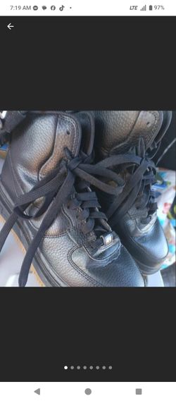 Nike Air Force 1 Black Leather Sneakers