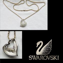 Vintage Swarovski Heart Necklace 