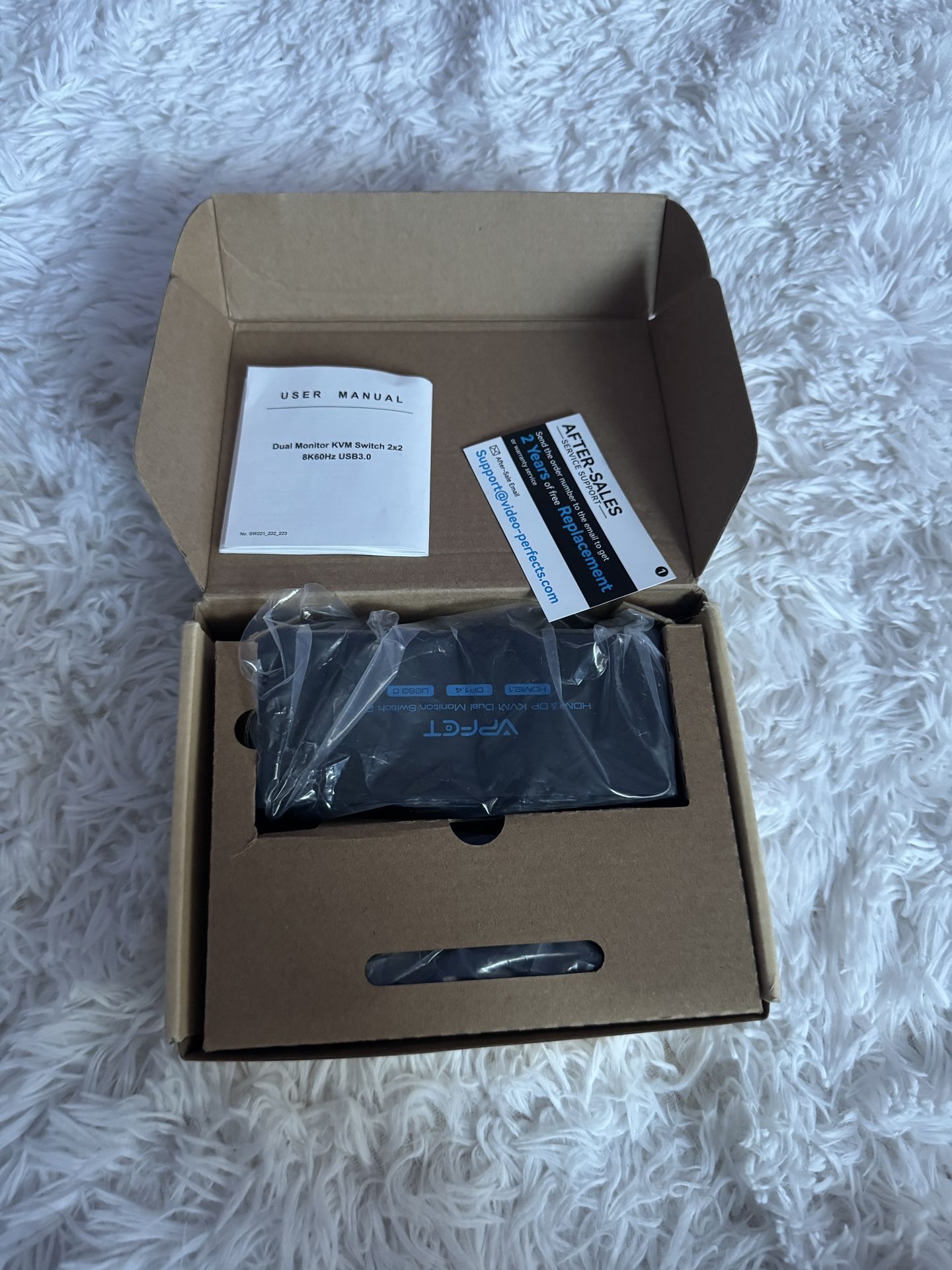VPFET HDMI & DisplayPort KVM Switch Dual Monitor 2×2 – NEW
