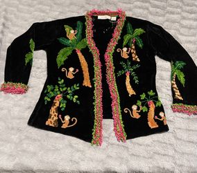 Funky Cute Quirky Whimsical Sweater Cardigan 