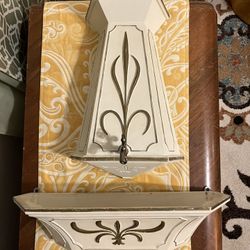 Syroco Inc Wall Mountable Beige & Gold Large Hanging Wall Decor With Planter Pocket