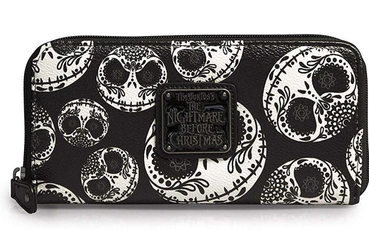 Disney The Nightmare Before Christmas Jack Skellington Loungefly Sugar Skull Zip Around Wallet Disney Disneyland NEW