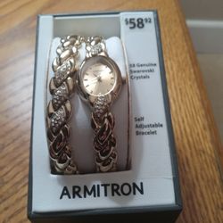 Armitron Watch And Bracelet Set NEW