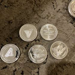 Silver 1 Oz Rounds Vintage .999 Silver Coins 