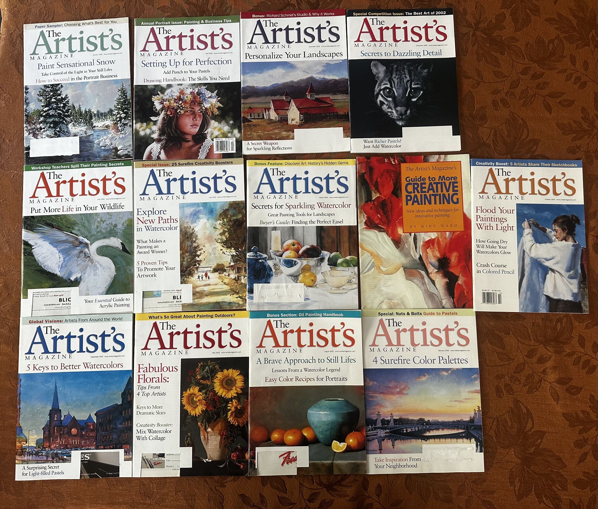 13 Drawing/Painting Magazines. 