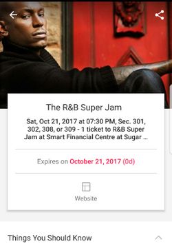 R&b concert tickets