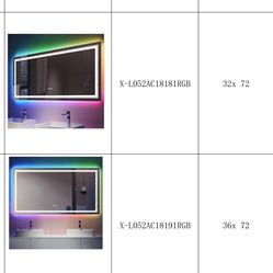 colorful  LED mirror  72 84 inch