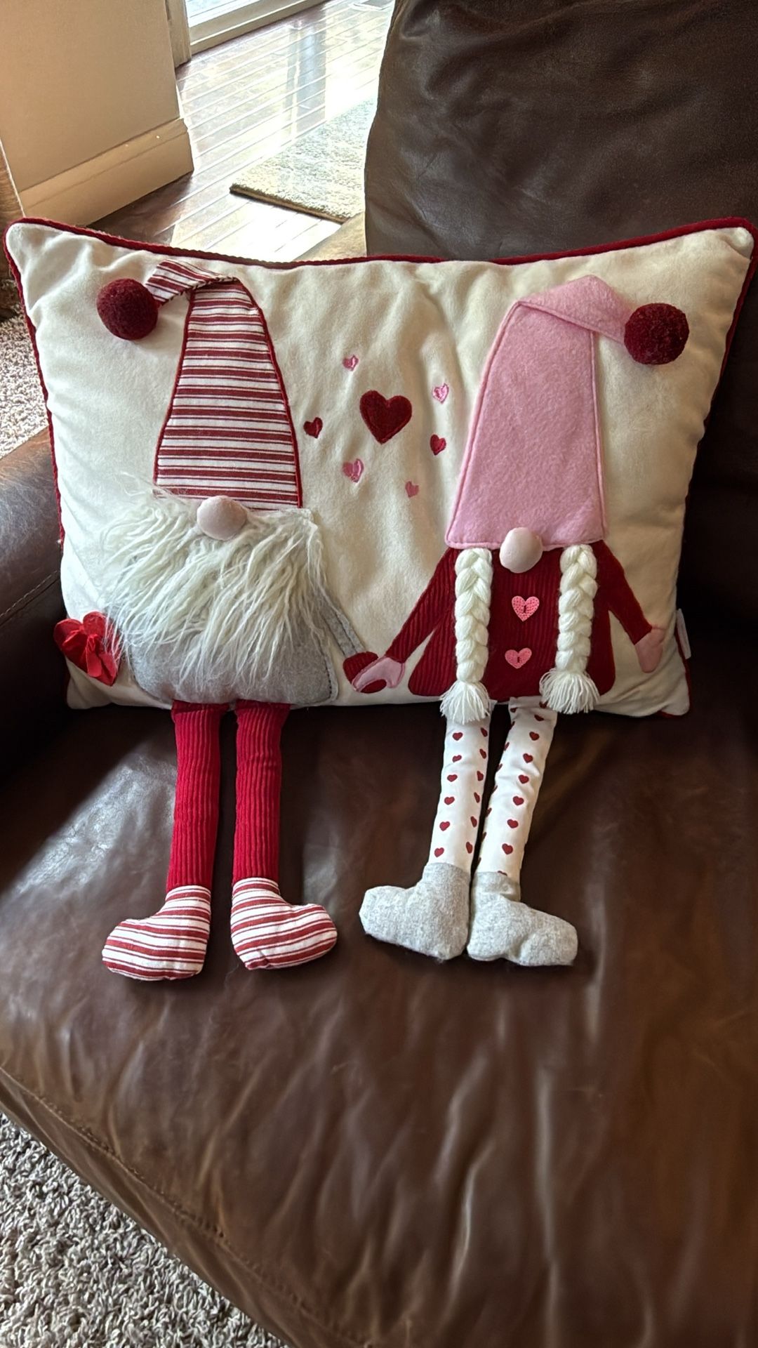 Valentines Day Gnome Pillow