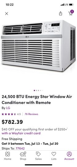 LG 24,500 BTU A/C