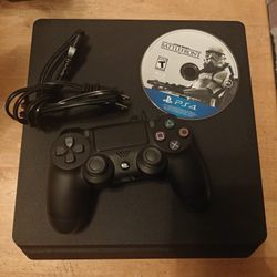 PS4 Slim 1TB + Game + Controller 