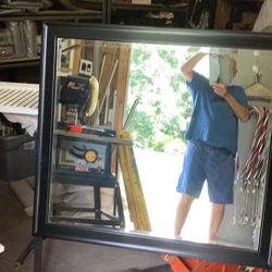 Black trim, mirror for dresser or can be hung