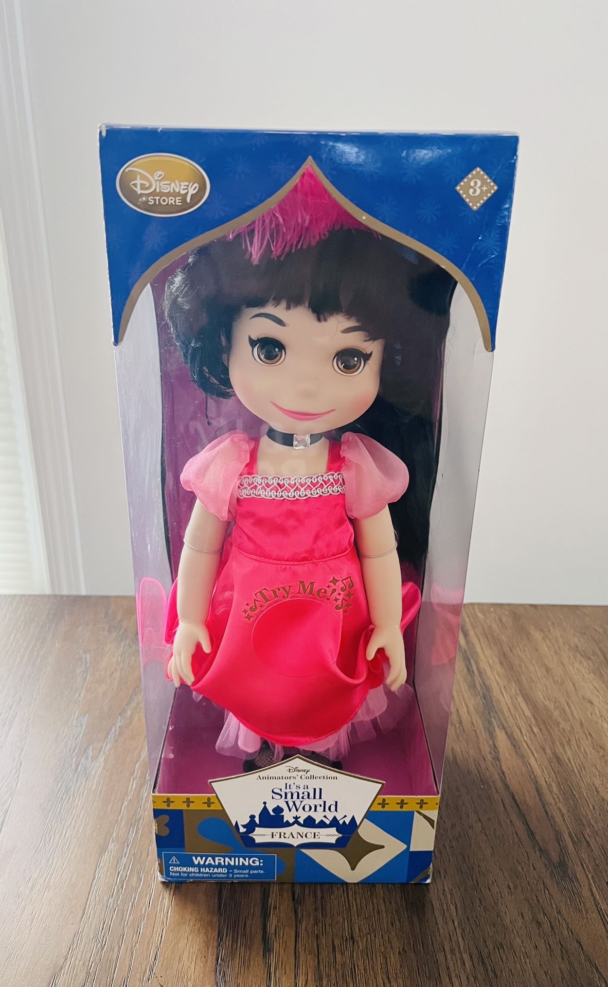 Disney Animators Collection It's A Small World FRANCE Singing Doll RETIRED RARE