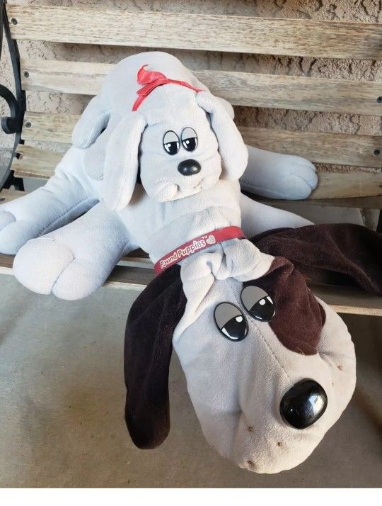 pound puppies vintage plush set
