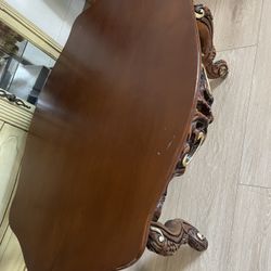 Antique brown wooden table