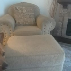 Chair  And Ottoman  Light  Color