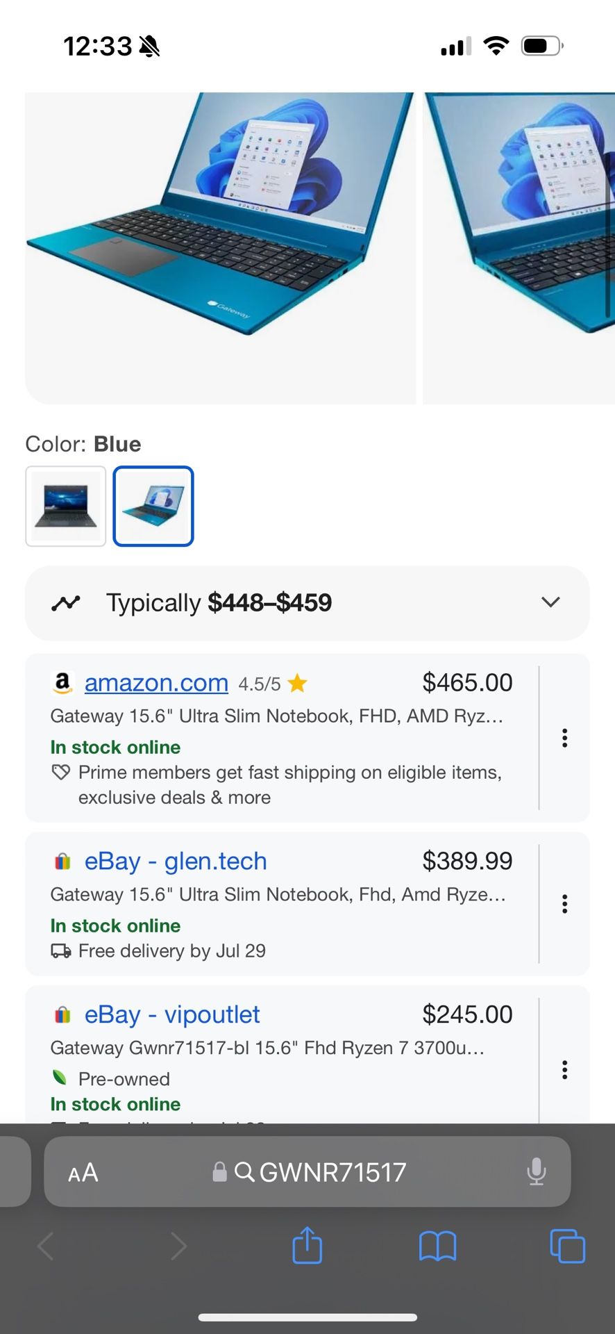 GWNR71517 Laptop For Sell
