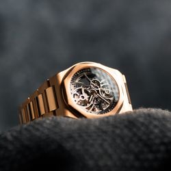 2022 Girard-Perregaux Laureato Skeleton 81015-52-002-52A 42mm Rose Gold Skeletonized Dial