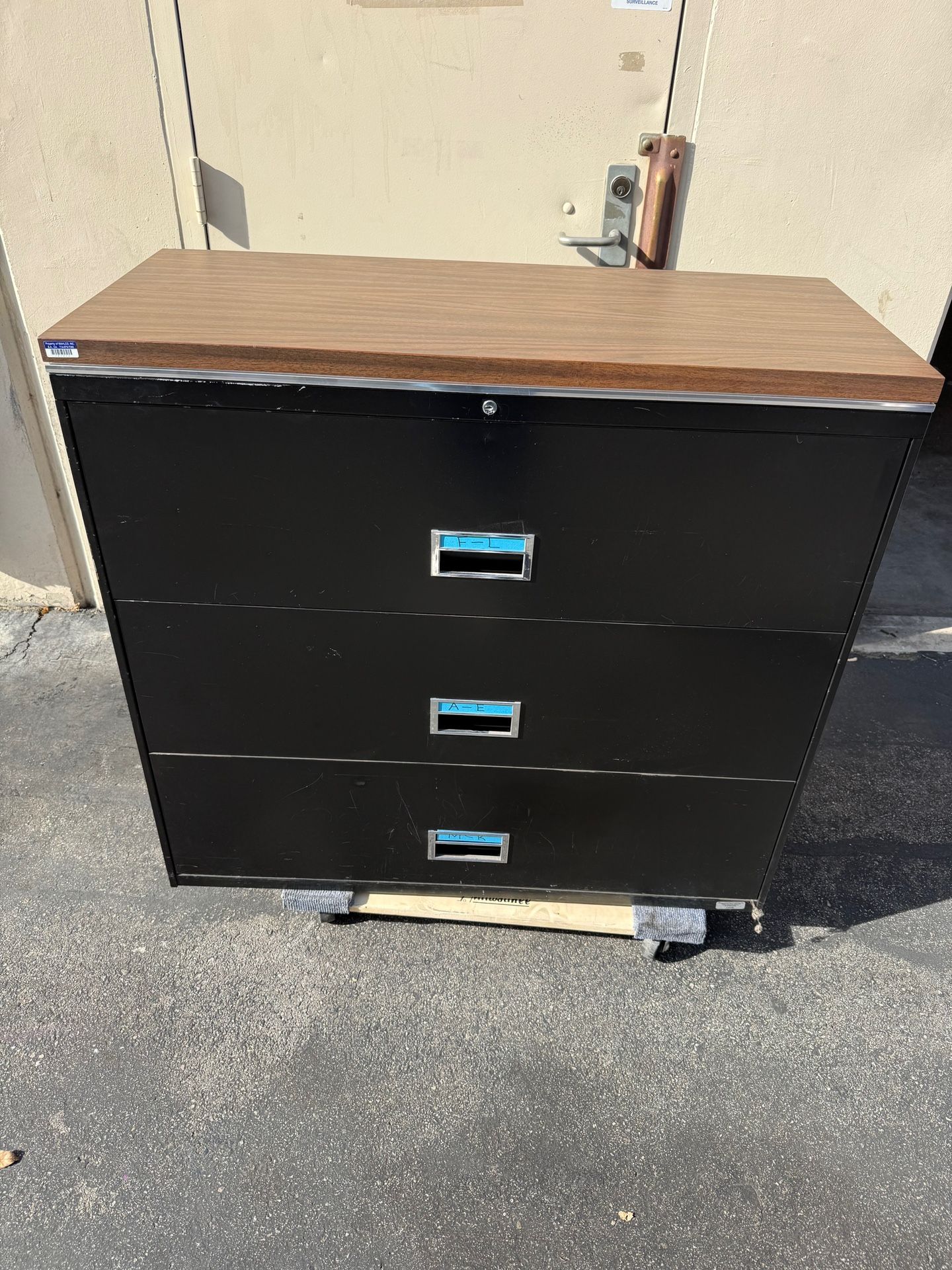 3 Black Metal Filing Cabinet 3 Drawers