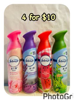 (4) Febreze Air Mist Bundle 8.8 fl oz each, 4 for $10