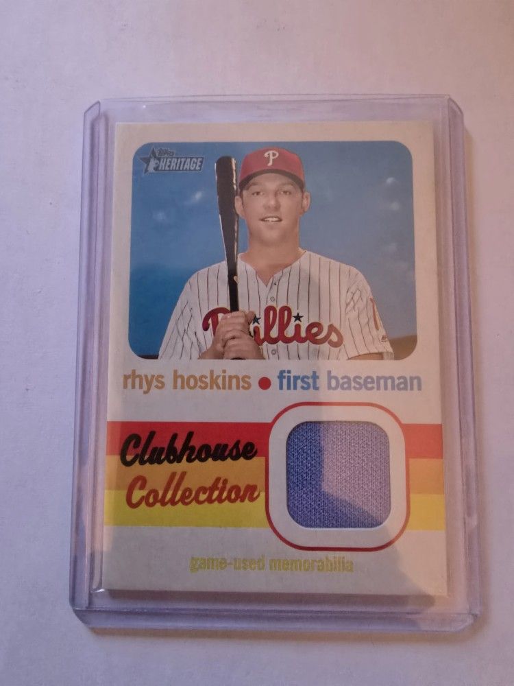2020 Topps Heritage Rhys Hoskins Jersey Relic