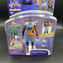 NEW 2021 SPACE JAM A NEW LEGACY LEBRON JAMES WITH ACME ROCKET PACK 5 INCH FIGURE