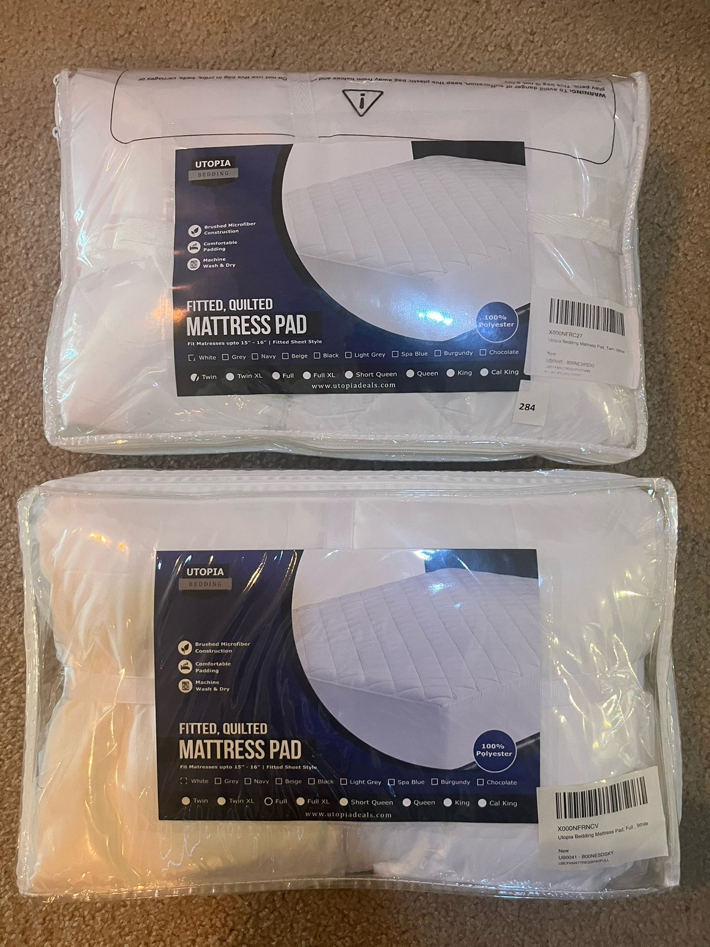 Fitted Quilted Mattress Pad