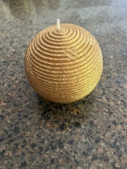 Candle,Gold Glitter Ball