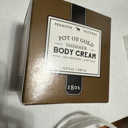 Beekman 1802 Pot of Gold Shimmer Body Cream! NEW! 8 fl. oz.