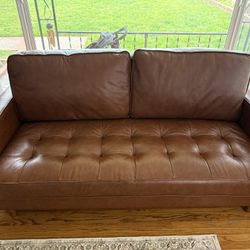 Brown Leather Sofa