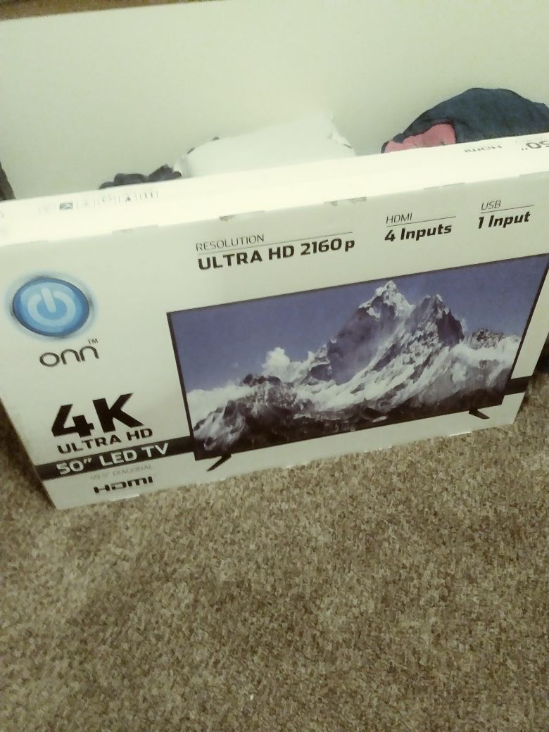 Brand new in box 50 inch tv 4k